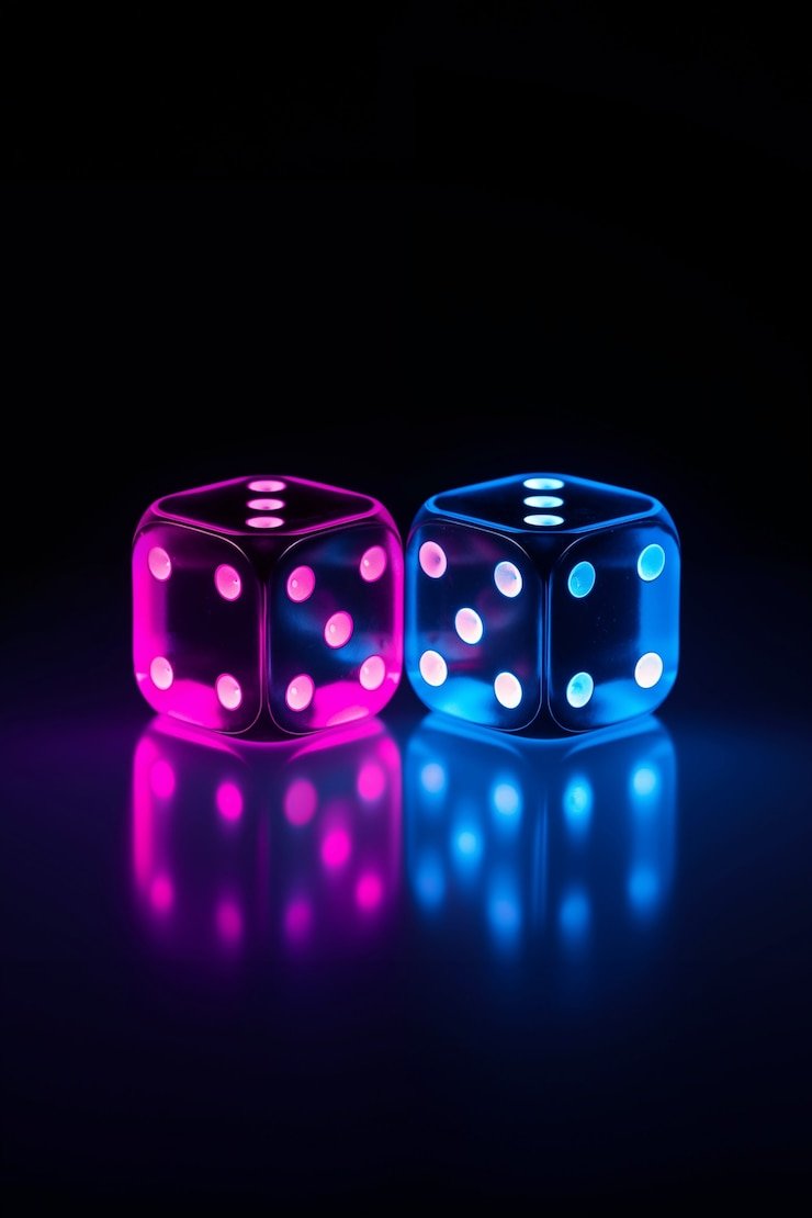 Banner promosi wdmahjong bernuansa neon