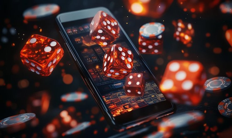 Tampilan promosi neon pada layar mobile